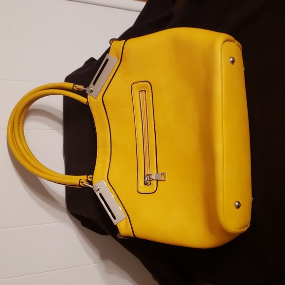Black Rivet Handbags - Very Nice Black Rivet Gold Colored Handbag Purse 15" x 11"